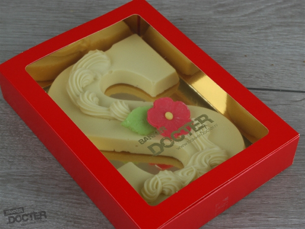 Chocolade letter wit